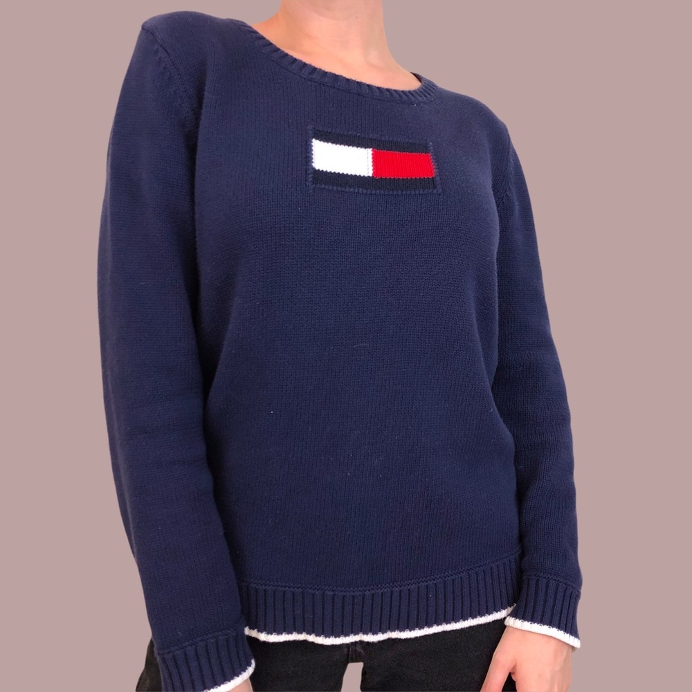 Vintage Tommy Hilfiger Navy Logo Sweater